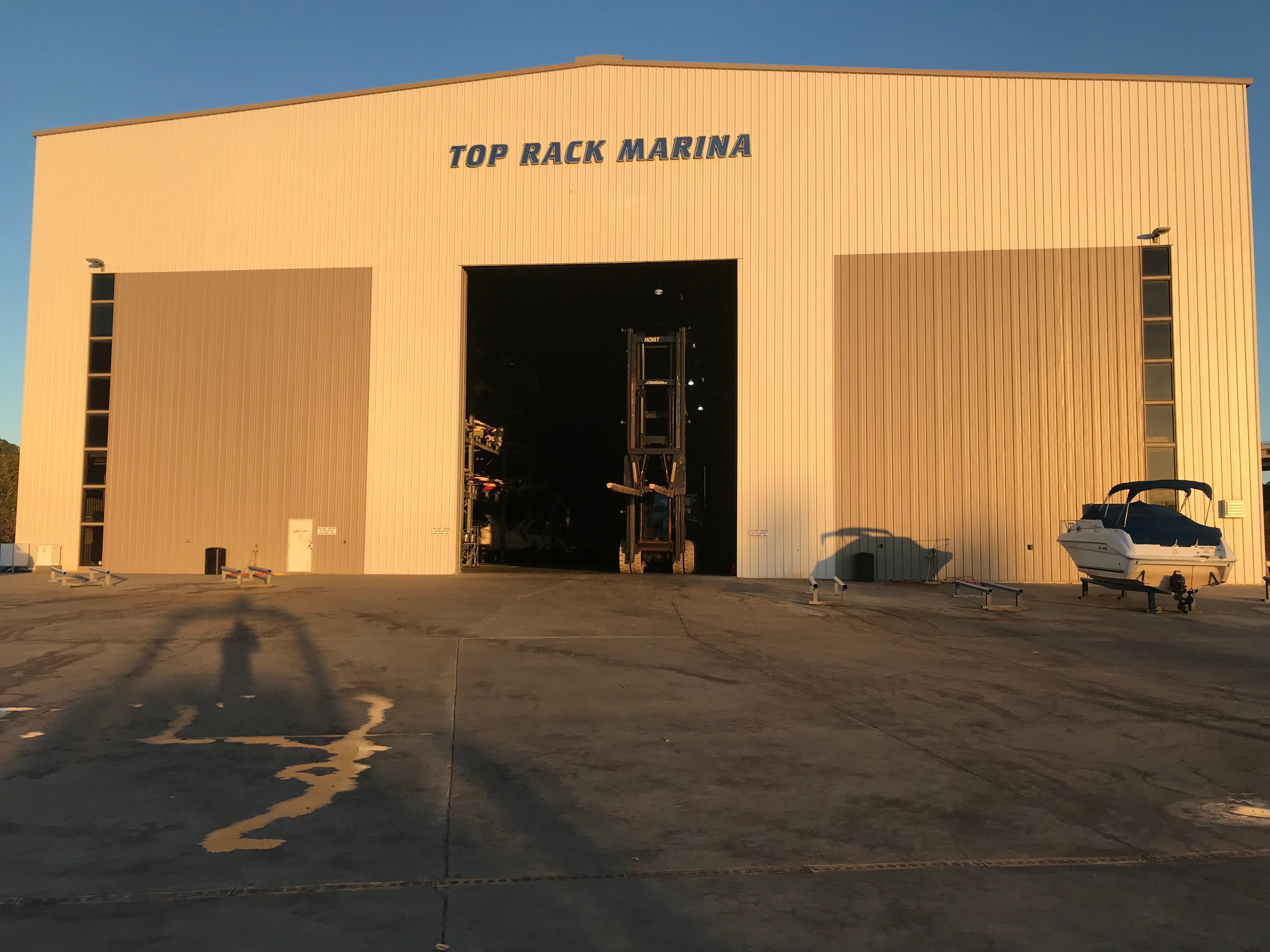 Top Rack Marina setting sun