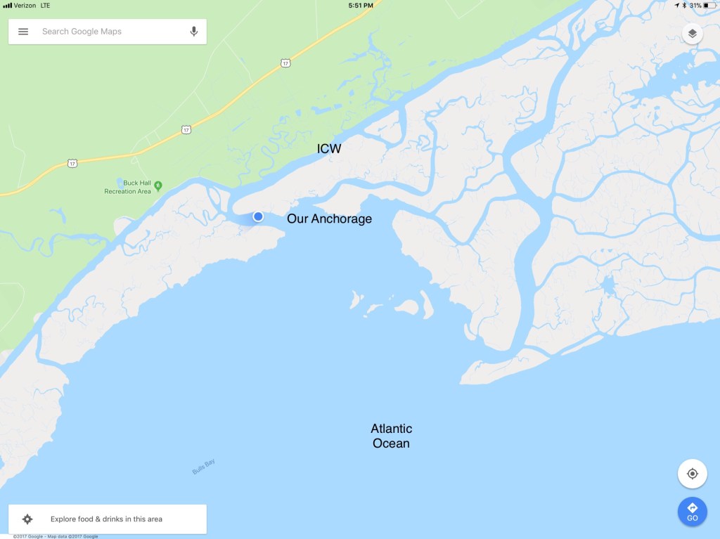 Our Anchorage Near Georgetown, SC