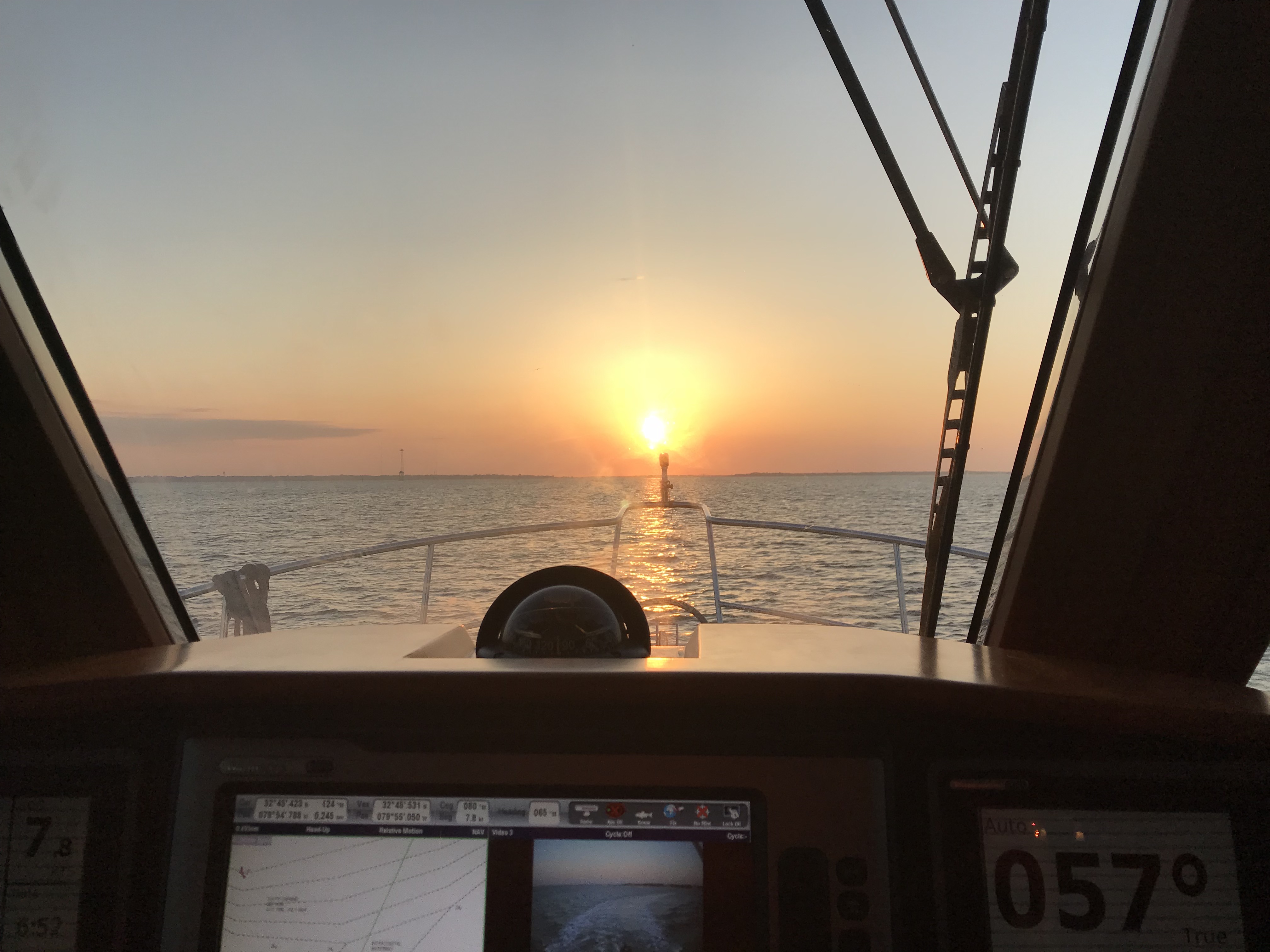 Charleston Sun on bow