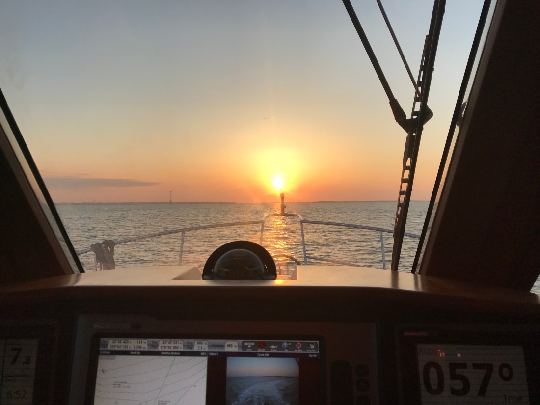 Charleston Sun on bow