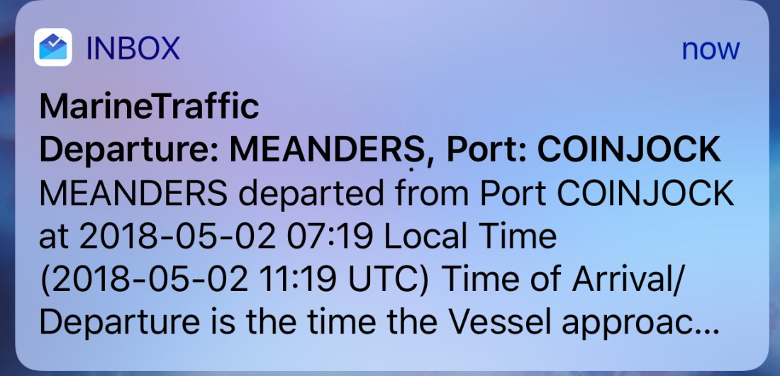 Meanders Marine Traffic